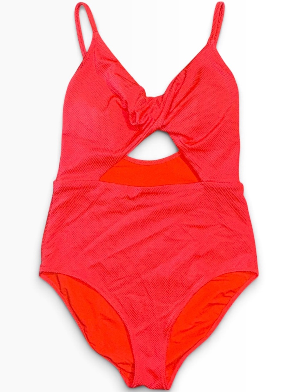 Aerie Medium One-Piece shimmering coral pink Cutout Swimsuit